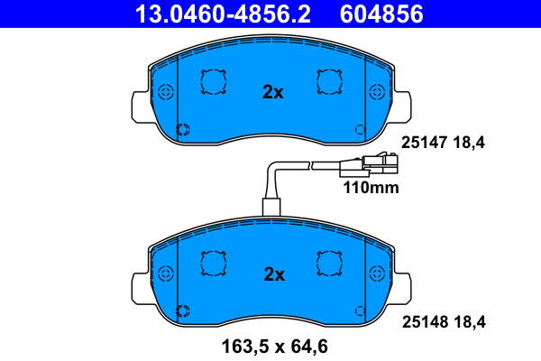 Front brake pad set