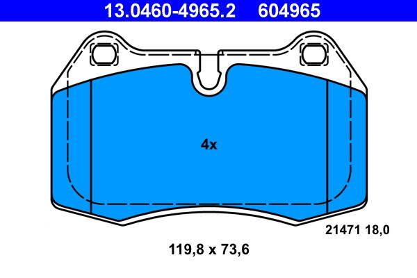 Front brake pad set