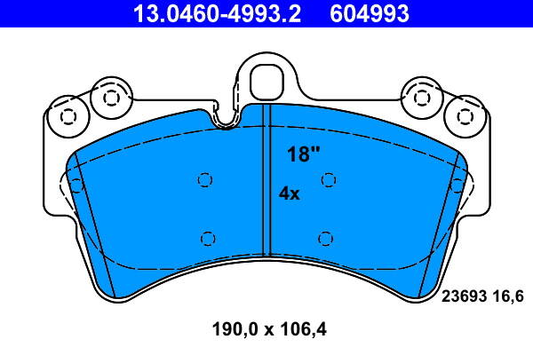 Front brake pad set