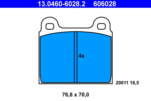 Front brake pad set