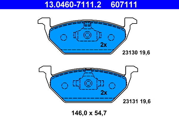 Front brake pad set