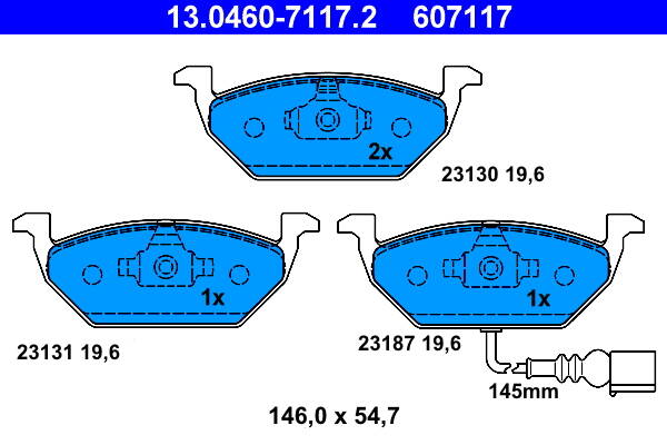 Front brake pad set
