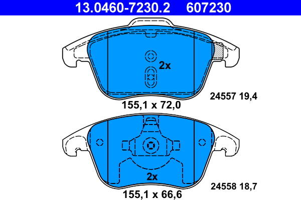 Front brake pad set