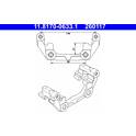 Halter, Bremssattel ATE - 11.8170-0633.1
