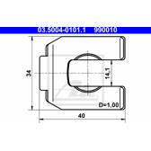 Halter, Bremsschlauch ATE - 03.5004-0101.1