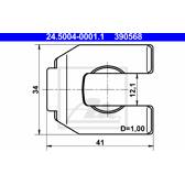 Halter, Bremsschlauch ATE - 24.5004-0001.1