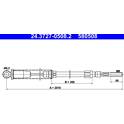 Handbrake cable ATE - 24.3727-0508.2