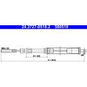 Handbrake cable ATE - 24.3727-0518.2