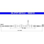 Handbremsseil ATE - 24.3727-0010.2