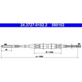Handbremsseil ATE - 24.3727-0102.2