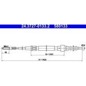 Handbremsseil ATE - 24.3727-0133.2