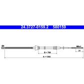 Handbremsseil ATE - 24.3727-0159.2
