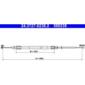 Handbremsseil ATE - 24.3727-0238.2