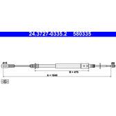 Handbremsseil ATE - 24.3727-0335.2