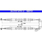 Handbremsseil ATE - 24.3727-0751.2