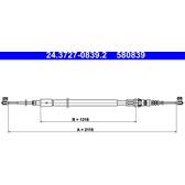 Handbremsseil ATE - 24.3727-0839.2