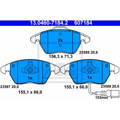 Jeu de 4 plaquettes de frein à disque ATE - 13.0460-7184.2