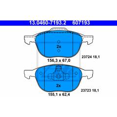 Jeu de 4 plaquettes de frein à disque ATE - 13.0460-7193.2