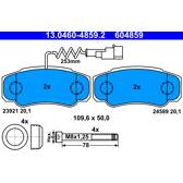 Plaquettes de frein 605650 ATE 13.0460-5650.2 à petit prix