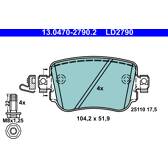 Plaquettes De Frein Ate 13.0470-2796.2 - Pour Frein à Disque - Dimensions 129x58.9x17.7 Mm - Avec Vis D'étrier