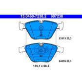 Jeu de plaquettes de frein avant ATE - 13.0460-7238.2