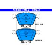 Jeu de plaquettes de frein avant ATE - 13.0460-7243.2