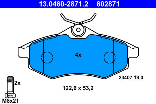 Front brake pad set