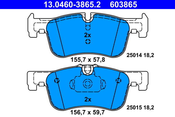 Front brake pad set