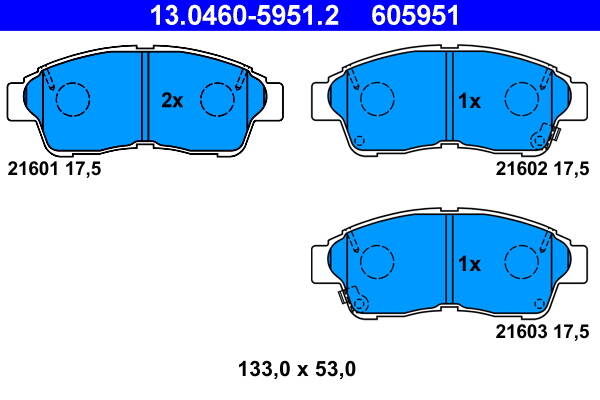 Front brake pad set