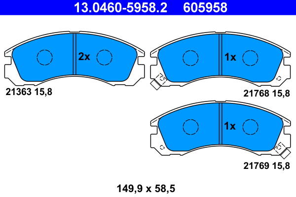 Front brake pad set