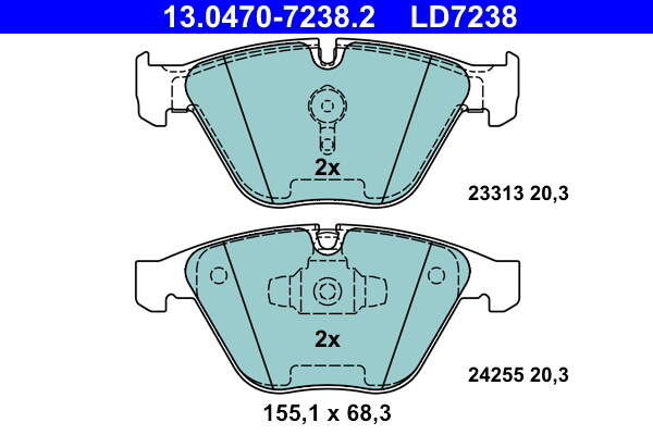 Front brake pad set