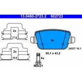 Jogo de pastilhas de freio traseiro ATE - 13.0460-2723.2