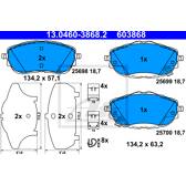 Juego de pastillas de freno delanteras ATE - 13.0460-3868.2