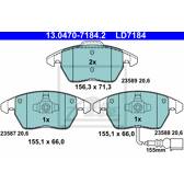 Juego de pastillas de freno delanteras ATE - 13.0470-7184.2