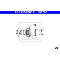 Kit d'accessoires (mâchoires de frein de stationnement) ATE - 03.0137-9700.2