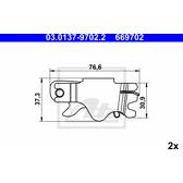 Kit d'accessoires (mâchoires de frein de stationnement) ATE - 03.0137-9702.2