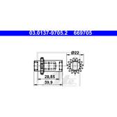 Kit d'accessoires (mâchoires de frein de stationnement) ATE - 03.0137-9705.2