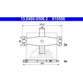 Kit d'accessoires (plaquette de frein) ATE - 13.0460-0506.2