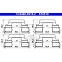 Kit de accesorios, pastillas de frenos ATE - 13.0460-0510.2