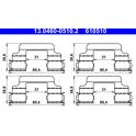Kit de acessórios, pastilhas de travão ATE - 13.0460-0510.2