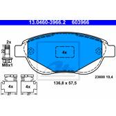 Kit pastiglie freno anteriore ATE - 13.0460-3966.2