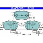Kit pastiglie freno anteriore ATE - 13.0470-7110.2