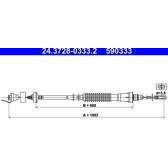 Koppelingkabel ATE - 24.3728-0333.2