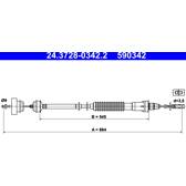 Koppelingkabel ATE - 24.3728-0342.2