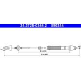 Koppelingkabel ATE - 24.3728-0344.2