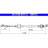 Koppelingkabel ATE - 24.3728-0721.2