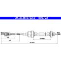 Koppelingkabel ATE - 24.3728-0722.2