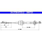 Koppelingkabel ATE - 24.3728-0723.2