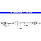 Koppelingkabel ATE - 24.3728-0724.2