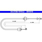 Koppelingkabel ATE - 24.3728-1019.2